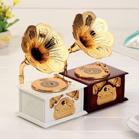 Gramofon Beyaz Müzik Kutusu