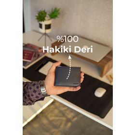 Grande 1410 Siyah Deri Kristal Erkek Cüzdan