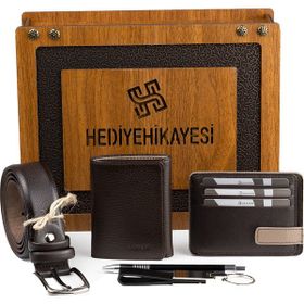 Grande 1414 Hakiki Deri Mıknatıslı Erkek Cüzdan - Kahverengi