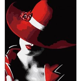 Grande Baby 70x90 cm Kırmızı Şapkalı 2 Sayılarla Boyama Seti Rulo Duvar Sticker