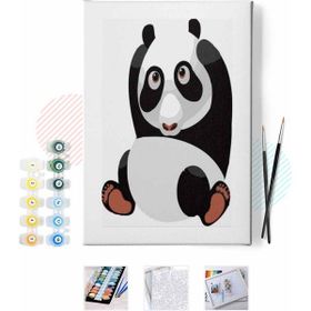 Grande Baby 70x90 cm Uykulu Panda Sayılarla Boyama Seti Rulo Duvar Sticker