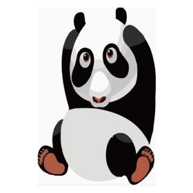 Grande Baby 70x90 cm Uykulu Panda Sayılarla Boyama Seti Rulo Duvar Sticker
