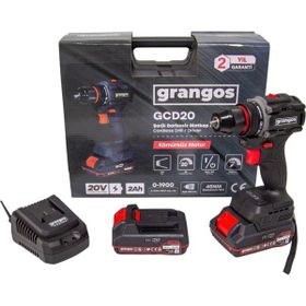 Grangos GCD20-T2 20 V 2 Ah Çift Akülü Darbesiz Matkap