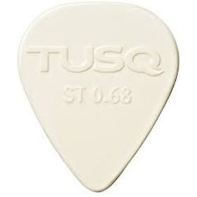 Graphtech PQP-0068-W6 Tusq Pick 0.68 mm White 6 Pack Bright Tone Pena