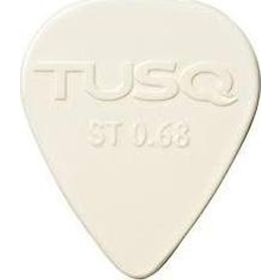 Graphtech PQP-0068-W6 Tusq Pick 0.68 mm White 6 Pack Bright Tone Pena