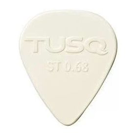 Graphtech PQP-0068-W6 Tusq Pick 0.68 mm White 6 Pack Bright Tone Pena