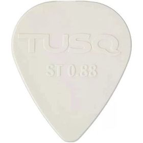 Graphtech PQP-0088-W6 Tusq Pick 0.88 mm White 6 Pack Bright Tone Pena