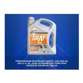 Grat CI-4 10W-30 Sentetik 7 lt Motor Yağı