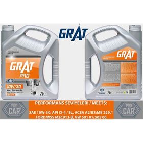 Grat CI-4 10W-30 Sentetik 7 lt Motor Yağı