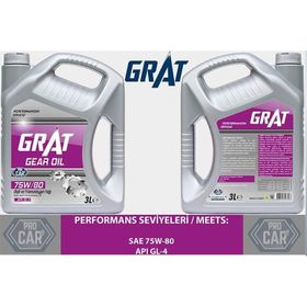 Grat GL-4 75W80 3 lt Yarı Sentetik Şanzıman Yağı