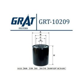 Grat GRT10209 Yağ Filtresi