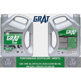 Grat Pro 10w40 Yarı Sentetik 4 lt Motor Yağı