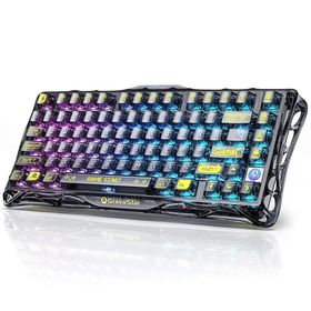GravaStar Mercury K1 Lite RGB Kablosuz Mekanik İngilizce Q Siyah Gaming Klavye