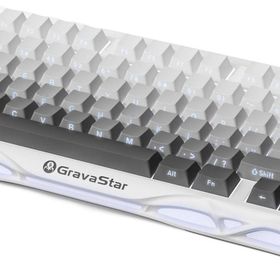 GravaStar Mercury K1 RGB Kablosuz Mekanik Alüminyum Çerçeveli İngilizce Q Beyaz Gaming Klavye