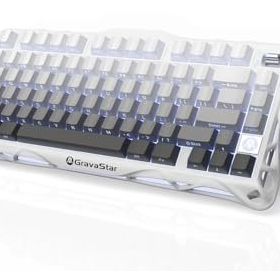 GravaStar Mercury K1 RGB Kablosuz Mekanik Alüminyum Çerçeveli İngilizce Q Beyaz Gaming Klavye