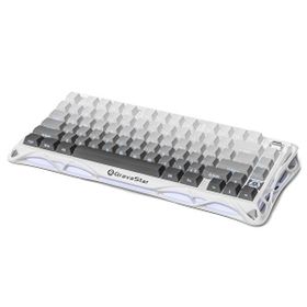 GravaStar Mercury K1 RGB Kablosuz Mekanik Alüminyum Çerçeveli İngilizce Q Beyaz Gaming Klavye