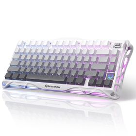GravaStar Mercury K1 RGB Kablosuz Mekanik Alüminyum Çerçeveli İngilizce Q Beyaz Gaming Klavye