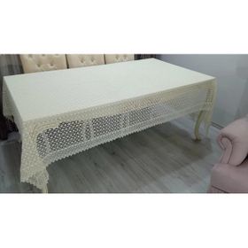 Gravel Krem Papatya 180x280 cm Örgü Masa Örtüsü