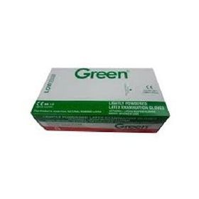 Green 100 Adet Large Lateks Pudralı Eldiven
