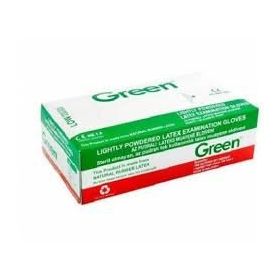 Green 100 Adet Large Lateks Pudralı Eldiven