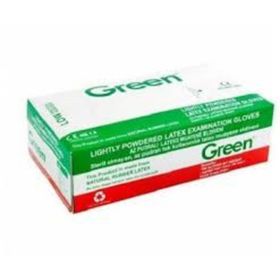 Green 100 Adet Large Lateks Pudralı Eldiven