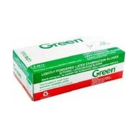 Green 100 Adet Large Lateks Pudralı Eldiven