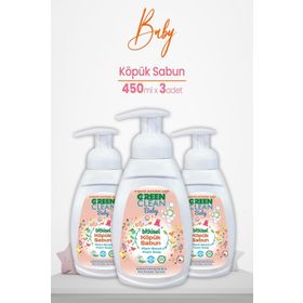 Green Clean 3x450 ml Portakal Yağlı Baby Köpük Sabun