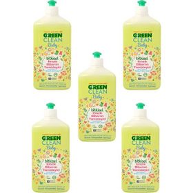 Green Clean Baby Organik Portakal Yağlı Bitkisel 500 ml x 5 Adet Emzik Biberon Temizleyici