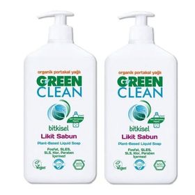 Green Clean Organik 2x500 ml 2 Portakal Yağlı Bitkisel Likit El Sabunu