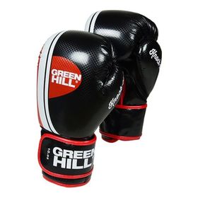 Green Hill Knock Out Carbon Siyah Deri Boks ve Kick-Boks Eldiveni