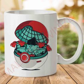 Green Pokehouse Bulbasaur Pokemon Baskılı Kupa