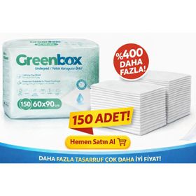 Greenbox 60x90 cm 150 Adet Yetişkin Yatak Koruyucu Örtü