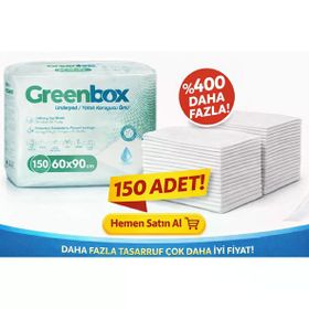 Greenbox 60x90 cm 150 Adet Yetişkin Yatak Koruyucu Örtü