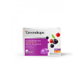 Greenlabel Greendrops Kara Mürver Propolis Beta Glukan 24 Tablet