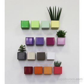 Greenmall Mini Fildişi Ekru Mıknatıslı Plastik Saksı