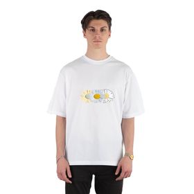 GreenMint Daisy Three Unisex Beyaz Oversize T-shirt