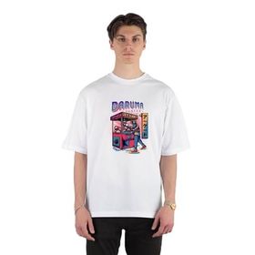 GreenMint Daruma Hunter Unisex Beyaz Oversize T-shirt