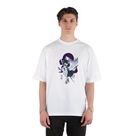 GreenMint Demon Slayer Shinob Kocho Sad Unisex Beyaz Oversize T-shirt