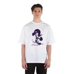GreenMint Demon Slayer Shinobu Kocho Cute Unisex Beyaz Oversize T-shirt