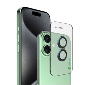Greenmnky Buddies iPhone 16 - 16 Plus Uyumlu Yeşil Kamera Lens Koruyucu