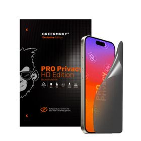 Greenmnky iPhone 13 Pro Max-Pro Privacy HD Edition Panzerfolyo Şeffaf Ekran Koruyucu