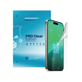 Greenmnky iPhone 13 Pro-Pro Clear Edition Panzerfolyo Şeffaf Ekran Koruyucu