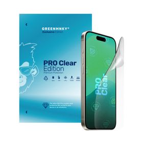 Greenmnky iPhone 14 Plus - Pro Clear Edition Panzerfolyo Şeffaf Ekran Koruyucu