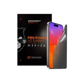 Greenmnky iPhone 16 Plus Pro Privacy HD Edition Panzerfolyo Şeffaf Ekran Koruyucu