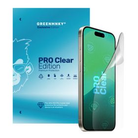 Greenmnky iPhone 16 Pro Max - Pro Clear Edition Panzerfolyo Şeffaf Ekran Koruyucu