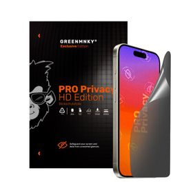Greenmnky iPhone 16 Pro Privacy HD Edition Panzerfolyo Şeffaf Ekran Koruyucu