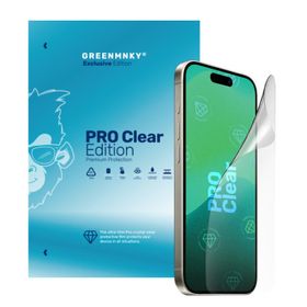 Greenmnky iPhone 16E - Pro Clear Edition Panzerfolyo Şeffaf Ekran Koruyucu