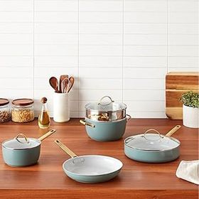Greenpan CC005368-001 Padova Gök Mavi 10 Parça Tencere Seti