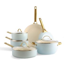 Greenpan CC005368-001 Padova Gök Mavi 10 Parça Tencere Seti
