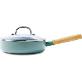 Greenpan May Flower Thermolon Yapıştırmaz 24 cm Mavi Basık Tencere